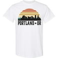 thumbnail image 3 of Inktastic Portland Oregon Skyline Retro Sunset T-Shirt, 3 of 5