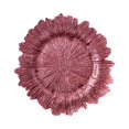 thumbnail image 3 of Irregular Glass Snowflake Plate Western Food Fruit Plate Fancy Plate Steak Plate pink, 3 of 9