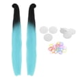 thumbnail image 2 of funtasica Pigtails Hair Tails Tails for Motorcycle Bike Blue, 2 of 9