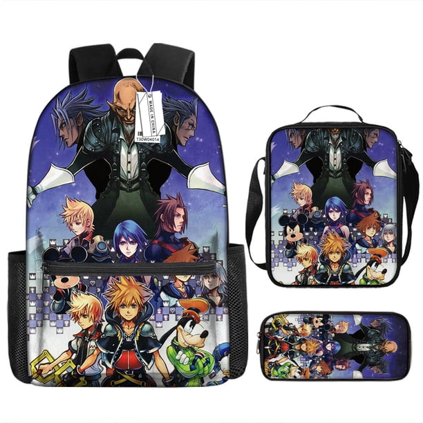 Set de mochilas Kingdom Hearts Sora Anime School, 3 unidades/lote