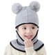 thumbnail image 1 of Sonducket Gorros de invierno con pompón para niños, gorros modernos y acogedores para niños y niñas, gorro bonito tejido para bebé Sombreros Gris, 1 of 6