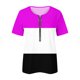 thumbnail image 4 of Blusa informal con cuello en V y manga corta con estampado de verano para mujer con estilo OAVQHLG3B Store  lin121212, 4 of 5