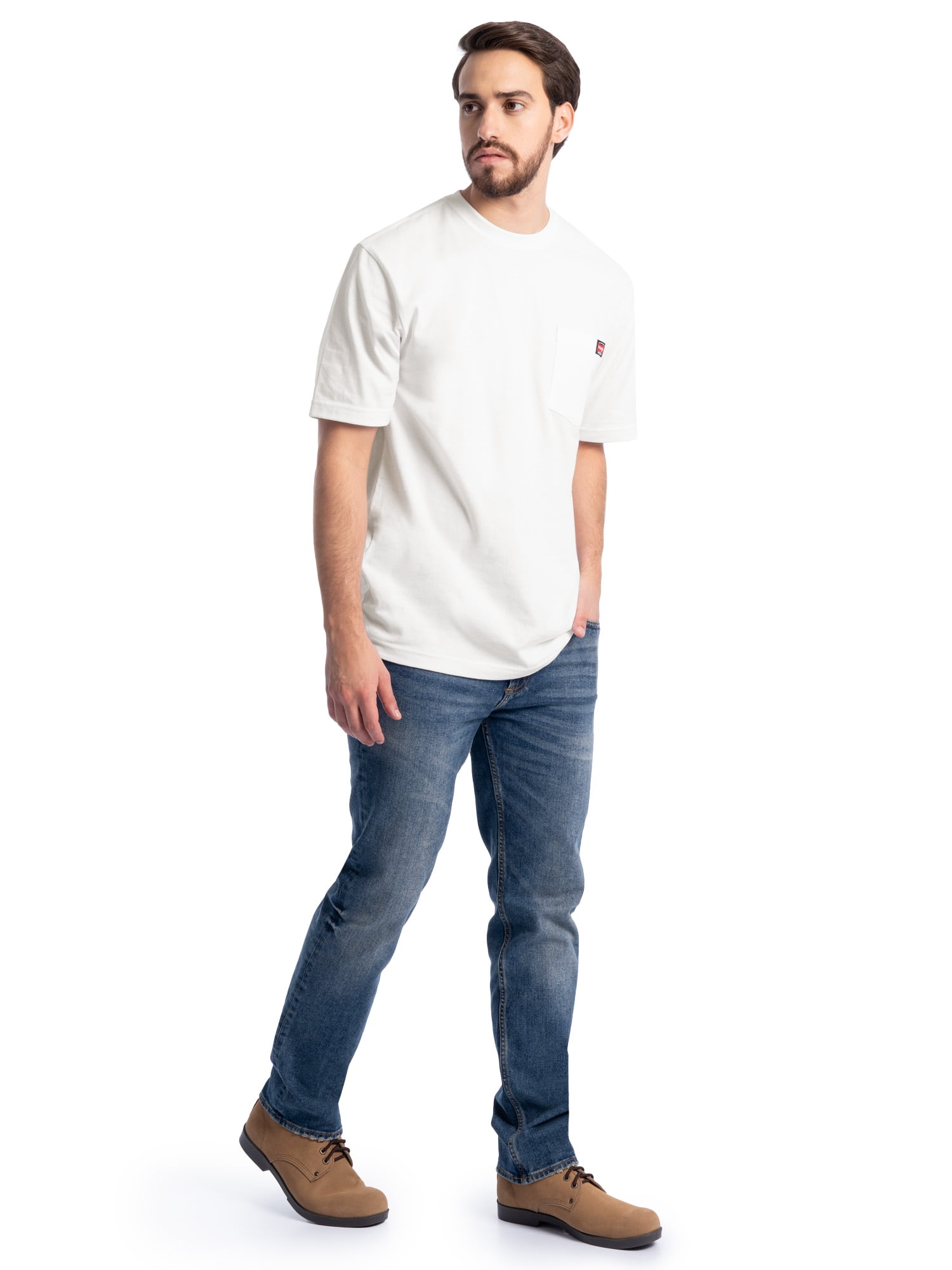 Wrangler Workwear Men's Short Sleeve Pocket T-Shirt, Sizes S-5XL and LT-4XLT (Men's, Big Men's, Tall Men's)