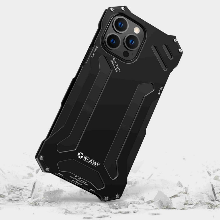 Dteck Metal Case for iPhone 13 Pro Max, Anti-Fall Shockproof