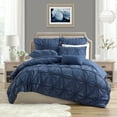 thumbnail image 4 of Swift Home Floral Pintuck 2-Piece Twin/Twin XL Duvet Cover Set in Indigo, 4 of 5