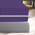 thumbnail image 6 of 100% Egyptian Cotton L Shape Zipper Mattress Cover, 800 TC, 10 Inch Deep Pocket Queen Size (60x80), Stripe Purple, 6 of 6