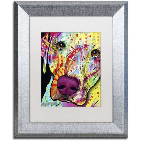 Trademark Fine Art 'Close Up Lab' Canvas Art by Dean Russo, White Matte, Silver Frame