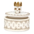 thumbnail image 4 of 1 mini joyero con forma de corona, calavera, pendientes, anillos, collares y tapa. Blanco, 4 of 9