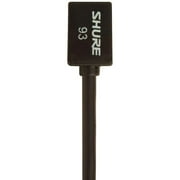 Shure WL93 Wired Electret Condenser Microphone - Black - 4 ft - 50 Hz to 20 kHz - Lapel - XLR