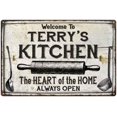 thumbnail image 1 of TERRY'S Kitchen Farmhouse Sign 12 x 18 Matte Finish Metal 112180033256, 1 of 1