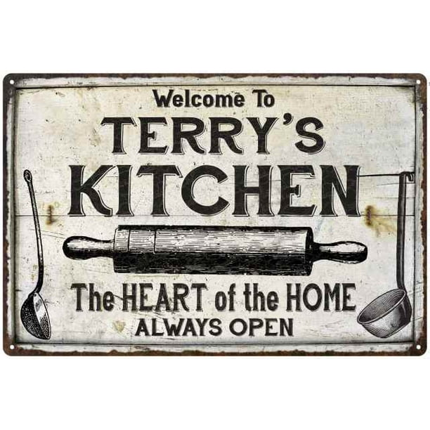 Terry S Kitchen Farmhouse Sign 8 X 12 High Gloss Metal 208120033256 Walmart Com Walmart Com