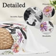thumbnail image 6 of Flowers Cow Queen Size Pillow Cover, Pillowcase Protectors with Zipper, Breathable Decorative Throw Pillow Case Cover, Spring Botanical Floral Plants Butterfly Pillow Shams for Couch Sofa 20x30Inch, 6 of 8