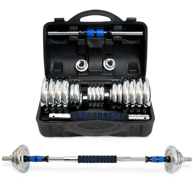 Kit de Pesas SVELFIK 60 Libras Barra Recta y 8 Discos de Acero 30 kg PESA-01