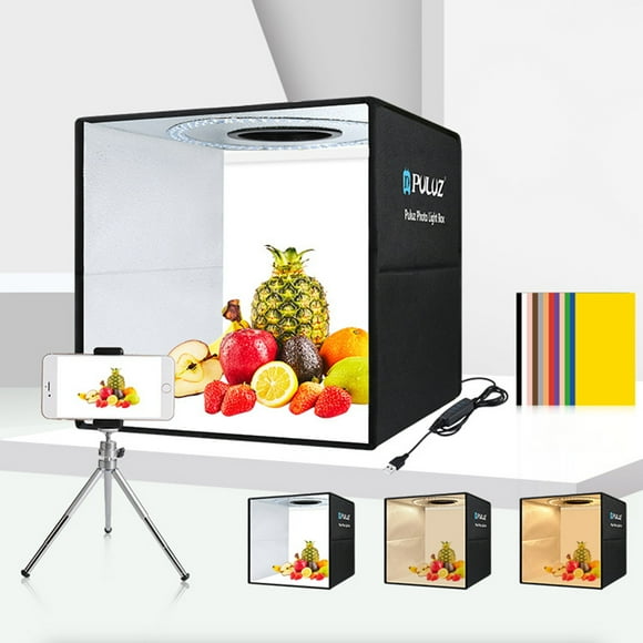 Qiopertar Clearance Home Decor Folding Photo Studio Lamp Portable Photo Shooting Tents 25cm Light Box With 6 Backdrops 12 Color Small Items Product Photography under $5 Saving Up To 99% Off