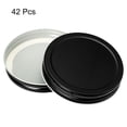 thumbnail image 3 of Uxcell 42Pack 86mm/3.39" Wide Mouth Tin Plate Mason Jar Lids for Canning Jars, Black, 3 of 6