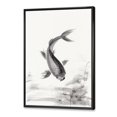 thumbnail image 3 of Designart 'Black and White Vintage Fish I' Nautical & Coastal Framed Canvas Wall Art Print, 3 of 5