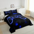 thumbnail image 3 of YST Gaming Comforter for Boys Teen Queen,Geometric Game Controller Bedding Set for Boys Kids,Neon Down AlterComforter for All Season 3pcs,Gamer Home Decor for Boys Comforter Set, 3 of 5