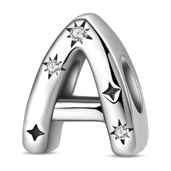 KUNSIR Letter Charms for Bracelets, A-Z Initial Alphabet Beads, Personalized DIY Jewelry Gifts for Women