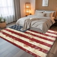 thumbnail image 5 of 8x10 Area Rugs, American Flag Non-Skid Rubber Backing Large Rectangle Rugs - Living Room Bedroom Home Office, Vintage Blue Red USA Flag Retro Indoor Floor Mat Carpets Washable Rug, 5 of 9