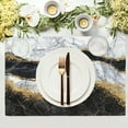thumbnail image 3 of Abstract Marble Placemats Set of 4, Placemats for Dining Table,Heat Resistant Stain Resistant Wipeable Table Mats for Kitchen Dining Holiday Party Home Decor,12x18 Inch, 3 of 7