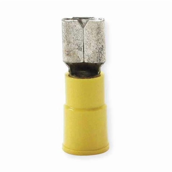 3m Female Disconnect, Yellow, 12to10AWG, PK50, Insulation: Partial MVI10-250DFX