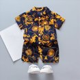 thumbnail image 2 of Toddler Boys' Short Sets Boys Summer Clothes Kids Summer Funny Outfits Shirt Short Sets 12M 18M 2T 3T 4T 5T 6T Toddler Boy Clothes Kaprioy, 2 of 7