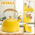 thumbnail image 3 of Uscover Stovetop Tea Kettle with Wood Pattern Cool Touch Folding Handle,Induction Modern Kettle Teapot Whistling Lid Opening Gas Electric Applicable, 3 of 13