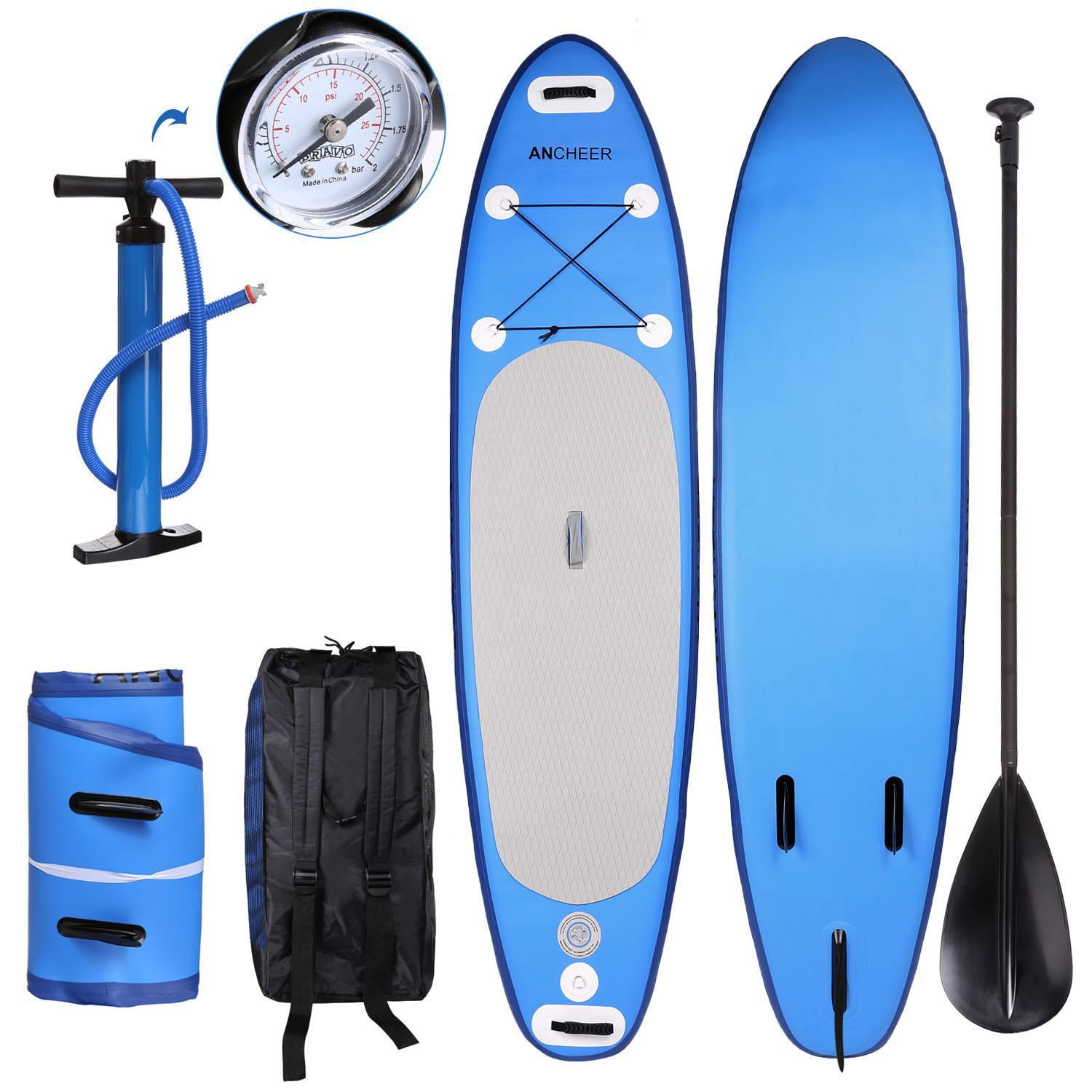 ANCHEER 10' (6" Thick) Inflatable SUP Stand Up Paddle Board Adventurer Water Skiing CDICT by