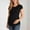 Black, variant on Avirosel Women's Maternity Tops Short Sleeve Round Neck Front Pleat Peplum Tunic, Soft Stretchy Pregnancy Shirts for Daily Casual Outdoor Maternity Wear