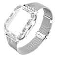 thumbnail image 1 of Correa con Hebilla de Acero Inoxidable y Case con Diamantes para Apple Watch, Compatible con Todas las Series, 1 of 4