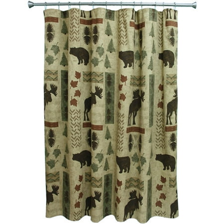 Bacova Guild Big Country Shower Curtain, Cream