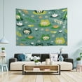 thumbnail image 5 of Cute Frogs Tapestry Wall Hanging Tapestries Happy Colorful Hippie Psychedelic Art Polyester Carpet Wall Decorative for Living Room Bedroom 90x60inch, 5 of 7