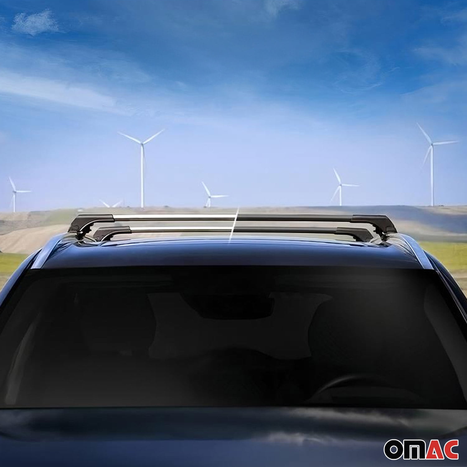 For 2011-2024 Mitsubishi Outlander Sport Roof Rack Cross Bars Aluminum Black 2X