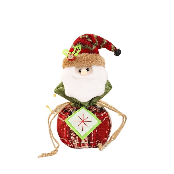 Advancent Botella de almacenamiento Bolsas de dulces con asa Paquete de recuerdo portátil reutilizable de punto para decoraciones de árboles de Navidad Kits de decoración para fiestas Anciano Advancent HA068074-01