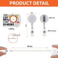 thumbnail image 3 of Motivational Badge Reel – Even a Bad Day Is Only 24 Hours – Cute Gift for Doctor, Teachers, CNA, SLP, Office Workers - Nurse Week Accessory, 3 of 3