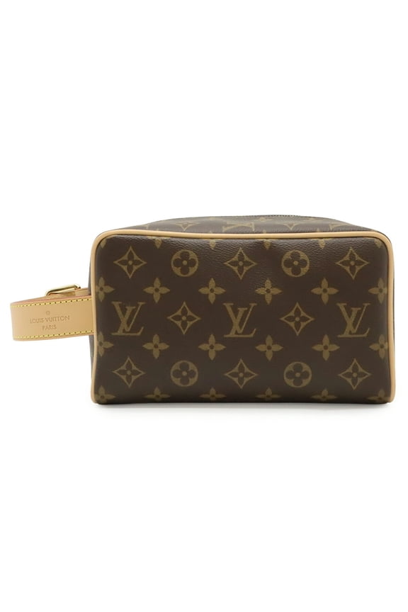 Pre-Owned LOUIS VUITTON Louis Vuitton Monogram Locker Dopp Kit Second Bag Clutch Handbag Pouch...