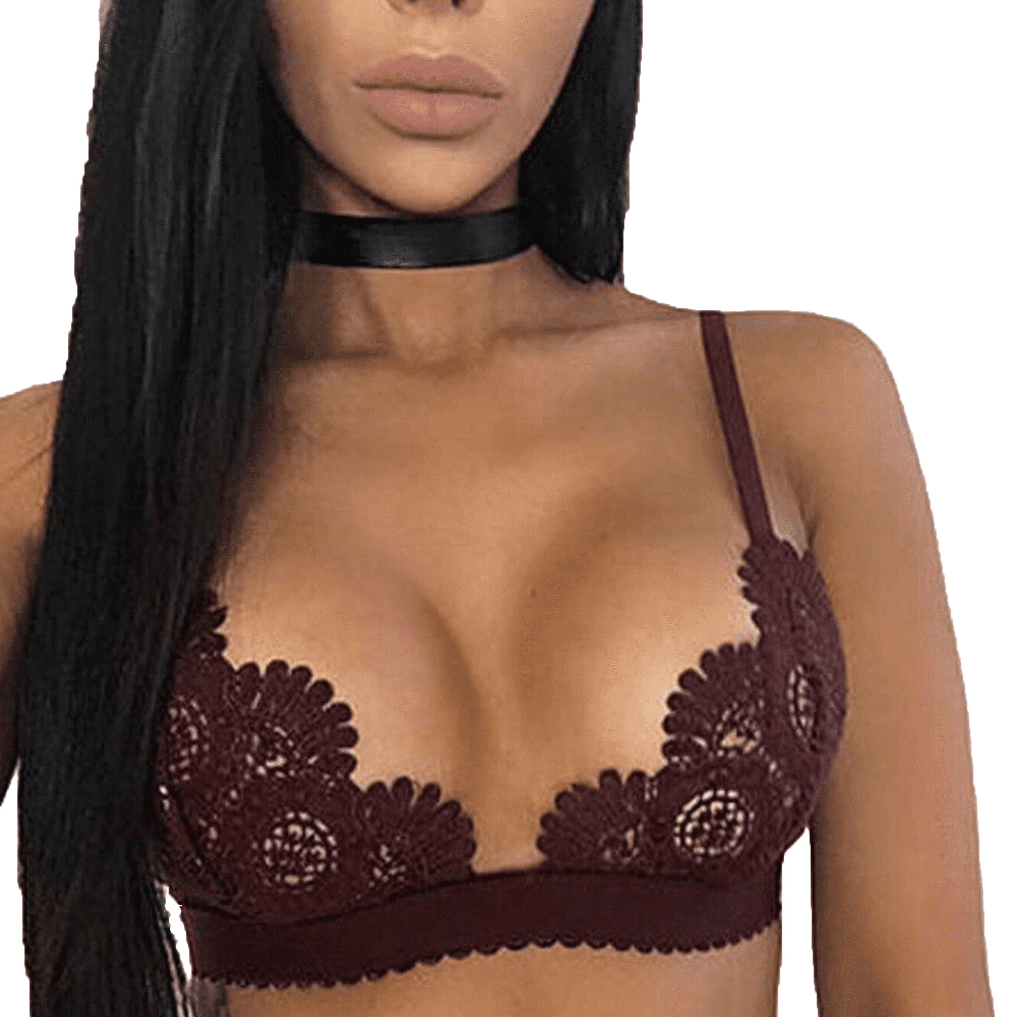 Pybcvrrd Pybcvrrd Women Floral Sheer Lace Triangle Bralette Unpadded Bra Crop Top Walmart