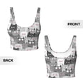 thumbnail image 6 of Uemuo Cats Group Pattern Women's Sports Bra - High Impact Support, Breathable, and Comfortable Athletic Bra for Running, Yoga, and Workouts, 6 of 9