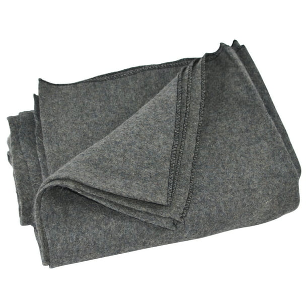 Large Gray Wool Army Military Type, Army Surplus Wool Blankets