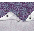 thumbnail image 5 of S4Sassy Purple Floral Damask Water Repellent Bath Shower Curtain With Roller Rings Hook-60 x 84 Inch, 5 of 6