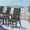 Gray, variant on WestinTrends Ashore Outdoor Patio HDPE Plastic Modern Adirondack Dining Chair, Black