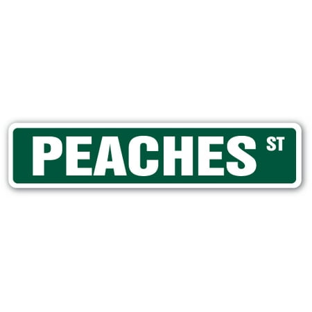 PEACHES Street Sign orchard fruit trees georgia produce | Indoor/Outdoor |  24