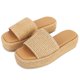 thumbnail image 1 of Sandalia EQAUDES con plataforma y cuña de 4,5 cm, marrón, de yute, 1 of 6