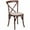 Mahogany, variant on Flash Furniture HERCULES Series Stackable Oak Wood Cross Back Chair with Cushion