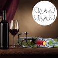 thumbnail image 4 of 1Pc Iron Wine Display Shelf Under Cabinet Wine Rack Wave Design Bottle Holder, 4 of 5
