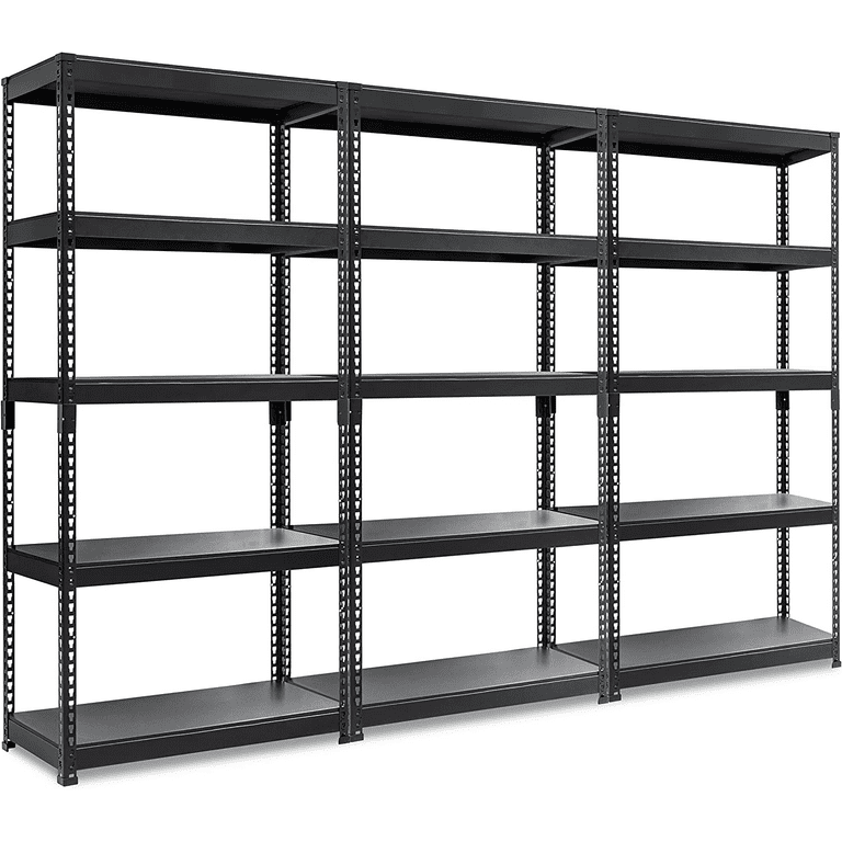 ABORON 1/2/3/4 Pcs Storage Shelves,5 Tier Adjustable Garage Storage Shelving,  Heavy Duty Metal Storage Utility Rack Shelf Unit for Warehouse Pantry  Closet Kitchen, 36 x 16 x 72 