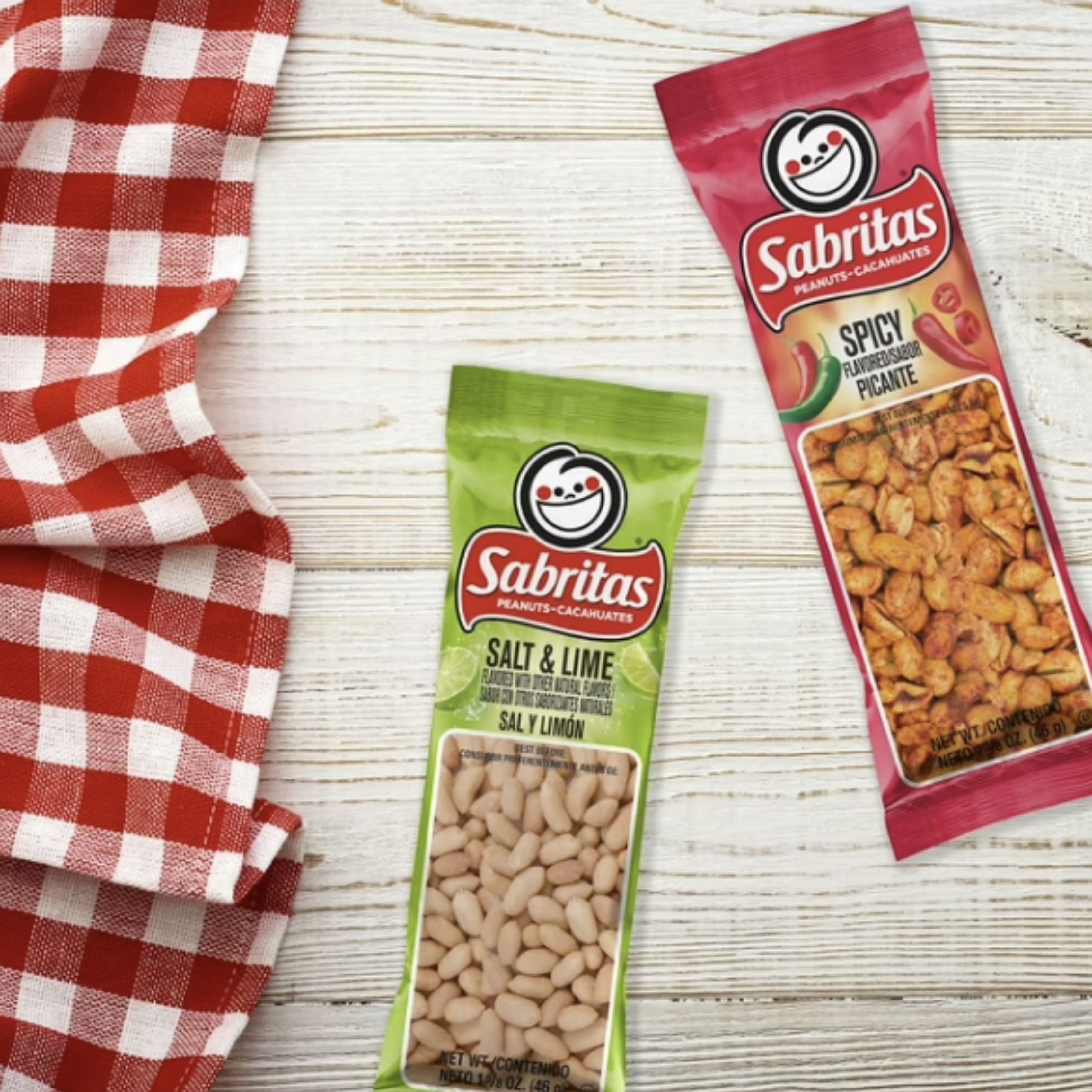 Sabritas Peanut Snack Variety Pack, Salt & Lime, Spicy, Japanese Style & Hot Flavors, 30 Individual Bags, Crunchy Peanuts for Lunchboxes, Travel & On-the-Go Snacking