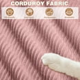 thumbnail image 3 of Aukfa 82" Modular Sectional Sofa-28" Deep Seats, Corduroy Fabric, Cloud-Comfort Loveseat, Pink, 3 of 9