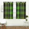 thumbnail image 3 of MKHERT Green Buffalo Check Lumberjack Plaid Window Curtains Kitchen Curtain Room Bedroom Drapes Curtains 26x39 inch, 2 Piece, 3 of 3