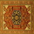 thumbnail image 1 of Ahgly Company Indoor Square Persian Yellow Traditional Area Rugs, 5' Square, 1 of 4